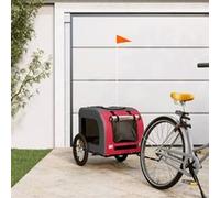 Remorque de vélo pour animaux de compagnie rouge et gris rouge et gris G