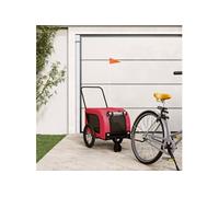 Remorque de vélo pour animaux de compagnie rouge et noir