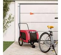 Remorque de vélo pour animaux de compagnie rouge et noir Noir G