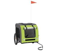Remorque de vélo pour animaux de compagnie vert et gris