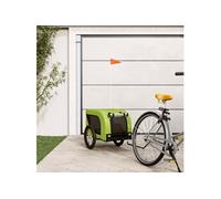 Remorque de vélo pour animaux de compagnie vert et noir