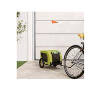 Remorque de vélo pour animaux de compagnie vert et noir