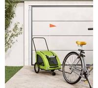 Remorque de vélo pour animaux de compagnie vert