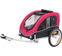 Roulotte de vélo - M: 63 × 68 × 75/137 cm, noir/rouge