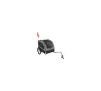 VEVOR Remorque de Vélo Chien Pliable Charge 40 kg Porte Animaux de Compagnie de Vélo Cadre Facile à Plier avec Roues à Dégagement Rapide, Coupleur de Vélo Universel, Réflecteurs,Drapeau,Noir/Gris