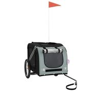 Remorque de vélo pour chien CUQUE - Noir et gris - Capacité de charge 45 kg