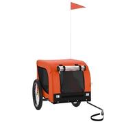 Remorque de vélo pour chien Fafeicy - Orange et noir - Tissu Oxford et fer - Capacité de charge 45 kg