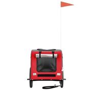 Remorque de vélo pour chien FYDUN - Rouge et gris - Capacité de charge 45 kg