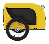 Remorque de vélo pour chien KEENSO - Jaune et noir - Tissu Oxford et fer - Capacité de charge maximale 45 kg