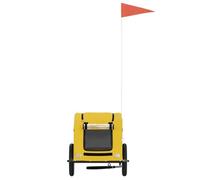 Remorque de vélo pour chien KEENSO - Jaune - Tissu Oxford et fer - Capacité de charge 30 kg
