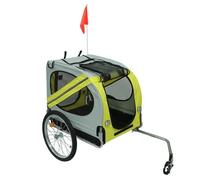 Remorque de Vélo pour Chien Pliable - YGONGMYL - Jaune/Gris - 40 kg - 73x137x90 cm
