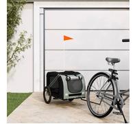 Vidaxl Remorque De Vélo Pour Chien Noir Et Gris Tissu Oxford Et Fer
