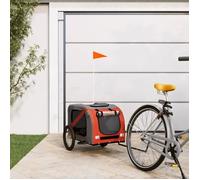 Remorque de vélo pour chien - VIDAXL - Orange et noir - Tissu Oxford et fer