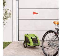 Remorque de vélo pour chien VIDAXL - Vert - Poids jusqu'à 30 kg - Tissu Oxford et fer