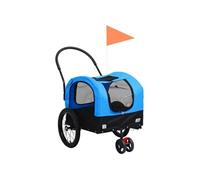 Remorque de Vélo pour Chiens et Poussette 2-en-1 Chariot Jaune et Noir vidaXL