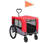 Remorque de Vélo pour Chiens et Poussette 2-en-1 Chariot Bleu et Gris vidaXL