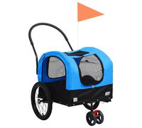 Remorque de Vélo pour Chiens et Poussette 2-en-1 Chariot Jaune et Noir vidaXL