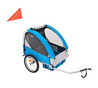 Remorque De Vélo Pour Enfants Gris Et Bleu 30 Kg Bleu