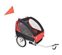 Remorque de vélo rouge et noir 30 kg Noir G