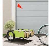 Remorque de vélo vert tissu oxford et fer G