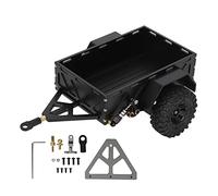 Remorque de Voiture RC 1/18, Remorque D'attelage de Voiture RC étanche avec Pneus en Caoutchouc, Remorque Télécommandée simulé en Alliage D'aluminium pour Voiture Traxxas