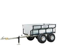 Remorque double essieu 4 roues 1000kg benne galvanisée basculante 1770x1070x580 mm Torros AHR1050B