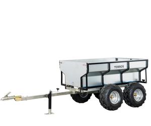 Remorque double essieu 4 roues 1000kg benne galvanisée basculante 1770x1070x580 mm Torros AHR1050B