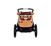 Remorque enfant XLC Duo S 20 - Orange - 20"" - Multisport - Suspension réglable - Poussette pour bébé et jogging