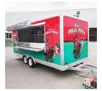 Remorque mobile pour camion de nourriture à vendre - Configuration complète de cuisine pour hot-dogs, desserts, café, smoothies et barbecue lors de foires de rue, marchés nocturnes et restauration en
