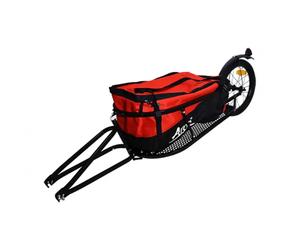 Remorque monoroue + amortisseur + sac fixation moyeu- roue Optimiz L155Xl42Xh28 Rouge