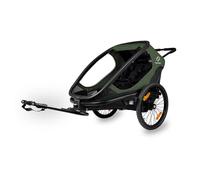 Hamax Outback Bike Trailer incl. Bicycle Arm & Stroller Wheel, vert/noir 2022 Remorques pour enfant