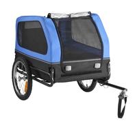 Remorque Pour Chien Adaptée Aux Vélos-Duoku-Capacité De Charge 40 Kg-Cadre Pliable Pratique-Avec Roues À Démontage Rapide Multicolore