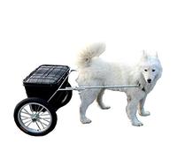 Remorque pour chien de grande et petite taille - Remorque pour chien - Remorque à deux roues - Tirant des marchandises pour animaux de compagnie (noir)