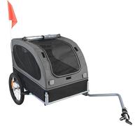 Remorque pour Chien - DUOKU - DT810 - Capacité 40 kg - Pliable - Noir/Gris