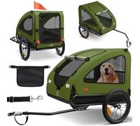 Remorque pour chien pliable - KESSER - 2-en-1 - 250 L - Charge max 40 kg - Grille aérée - Fond antidérapant