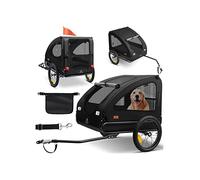 Remorque pour chien pliable noire - KESSER - 2-en-1 - Grand volume env. 250 L - Charge maximale 40 kg