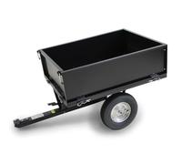 Remorque pour tracteur tondeuse avec benne basculante - charge max 225kg.