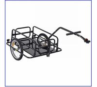 Remorque pour vélo HOMCOM - 40 kg - Accouplement universel repliable - Noir