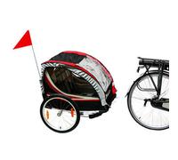 Remorque pour vélo Maxxus - 2 places ( Noir, rouge et gris / argent )