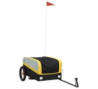 Remorque Pour Vélo Noir Et Jaune 30 Kg Fer