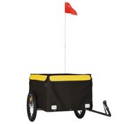 Remorque Pour Vélo Noir Et Jaune 45 Kg Fer