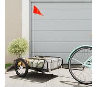 Remorque pour vélo ZERONE noir en fer 126x63x34 cm - Capacité de charge maximale 45 kg