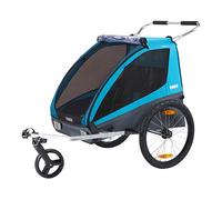 Remorque poussette 2 enfants pour vélo Thule Chariot Coaster XT ( Bleu et noir )