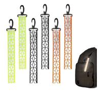 Remorque réflecteur de sécurité - Porte-clé de vélo - Réflecteur de sac à dos de sécurité - 6 pièces - Réflecteur - Étiquettes de réflexion - Sécurité enfant - En nylon - Pour sac, fauteuil roulant
