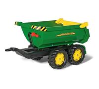 Remorque Rolly Half Pipe John Deere pour tracteur à pédales - ROLLY TOYS - 2 essieux - Garçon