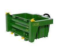 Remorque rollyBox John Deere pour tracteur (Fonction de basculement, Couleur verte, Pour les enfants de 3 à 10 ans, Pour tracteur à pédales) 408931