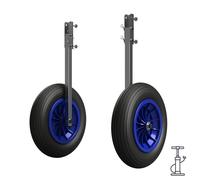 Remorque roues de mise à l'eau pour annexes roues de halage pour pneumatiques pliable acier inoxydable SUPROD noir/bleu