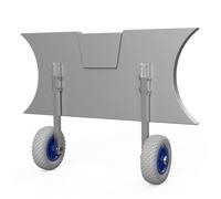 Remorque roues de mise à l'eau pour annexes roues de halage pour pneumatiques tableau arrière pliable acier inoxydable gris/bleu