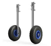 Remorque roues de mise à l'eau pour annexes roues de halage pour pneumatiques tableau arrière pliable acier inoxydable noir/bleu