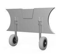 Remorque roues de mise à l'eau pour annexes roues de halage pour pneumatiques tableau arrière pliable acier inoxydable gris/noir